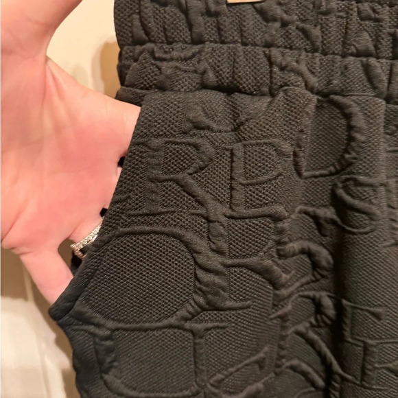 New Mix Black Patterned Jogger Pants Pockets Elastic Waist Sz XL - Picture 5 of 10